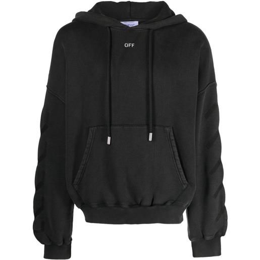 Off-White felpa con cappuccio - grigio