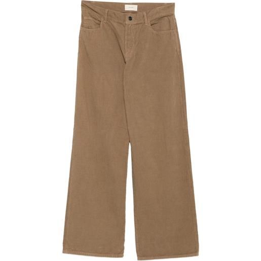The Row pantaloni eglitta a coste - marrone