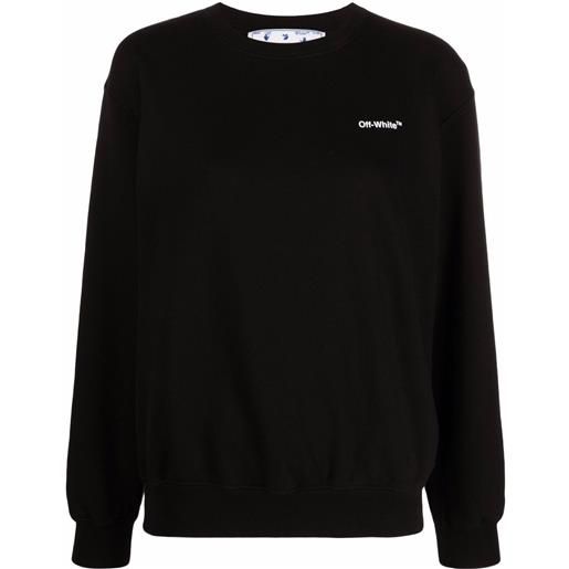 Off-White felpa diag con stampa - nero
