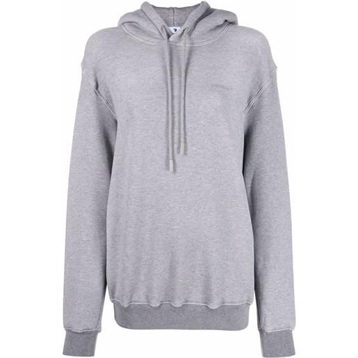 Off-White felpa con stampa diag - grigio