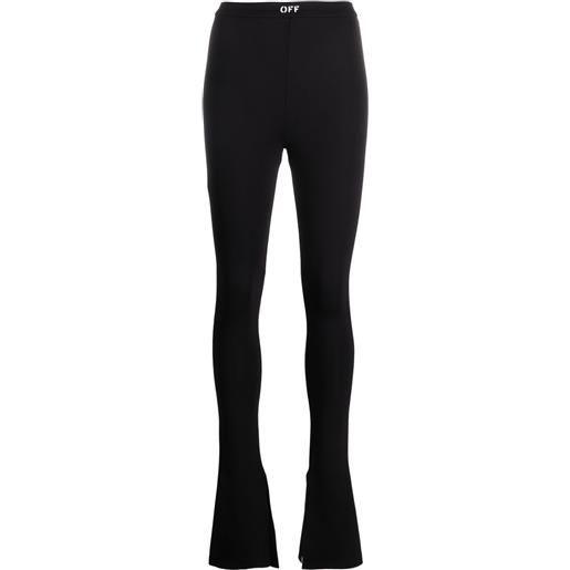 Off-White leggings svasati a vita alta - nero