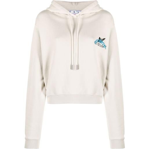 Off-White felpa con cappuccio - toni neutri