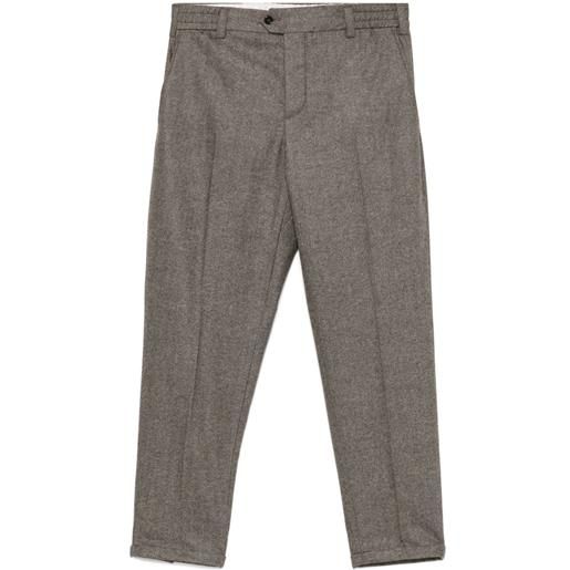 PT Torino pantaloni con motivo pied-de-poule - marrone