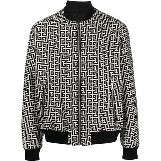 Balmain bomber reversibile con stampa - nero