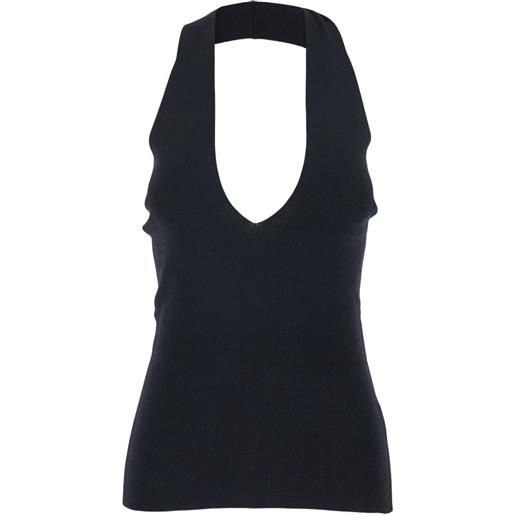Federica Tosi blusa con scollo all'americana - nero