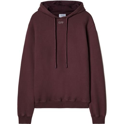 Off-White felpa con ricamo arrows - rosso