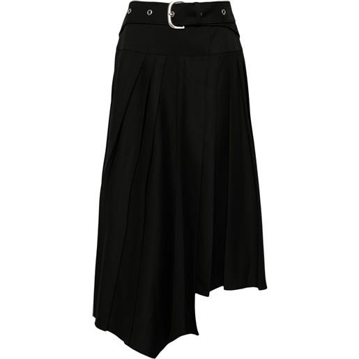 Off-White gonna midi plissé - nero