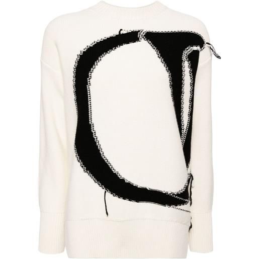 Off-White ow maxi logo jumper - bianco