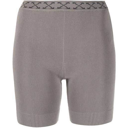 Off-White shorts con motivo arrows - verde