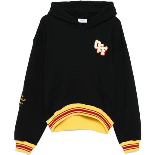 Off-White felpa con cappuccio college over - nero