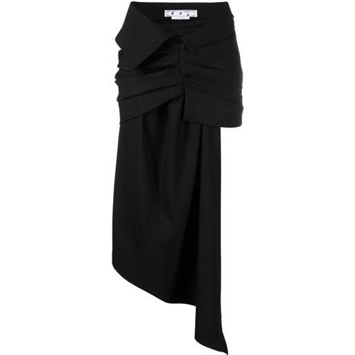 Off-White gonna asimmetrica - nero