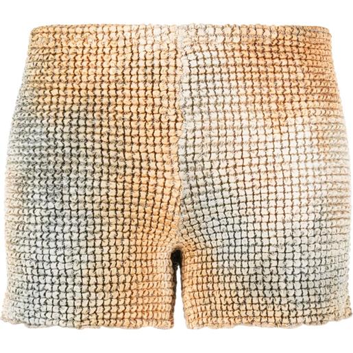 Off-White shorts con fantasia tie-dye - toni neutri