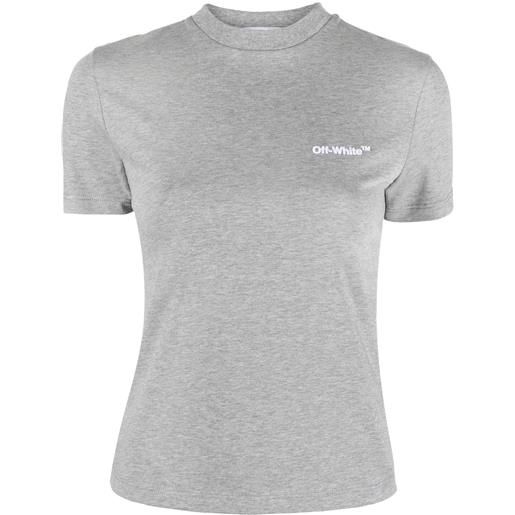 Off-White t-shirt helvetica con logo - grigio