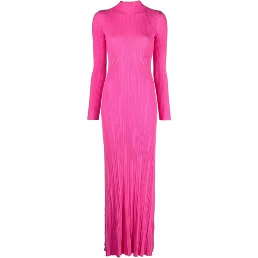 Jacquemus abito lungo lenzuolo plissettato - rosa