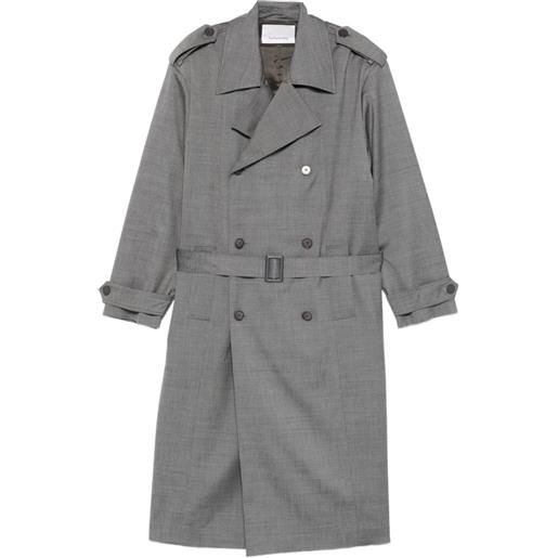 The Frankie Shop trench doppiopetto con cappuccio - grigio