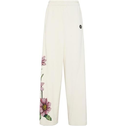 Philipp Plein pantaloni con ricamo - toni neutri