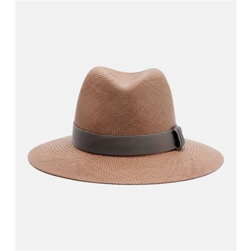 Brunello Cucinelli cappello fedora in paglia
