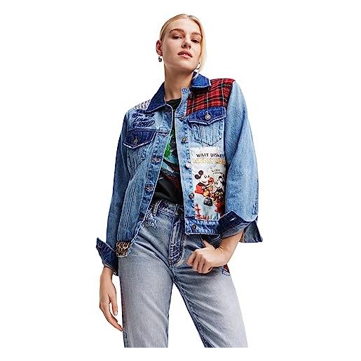 Desigual jacket_mickey, 5053 denim medium wash, l, blu, l