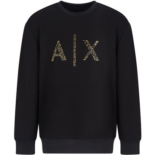 Armani Exchange felpa con logo - nero
