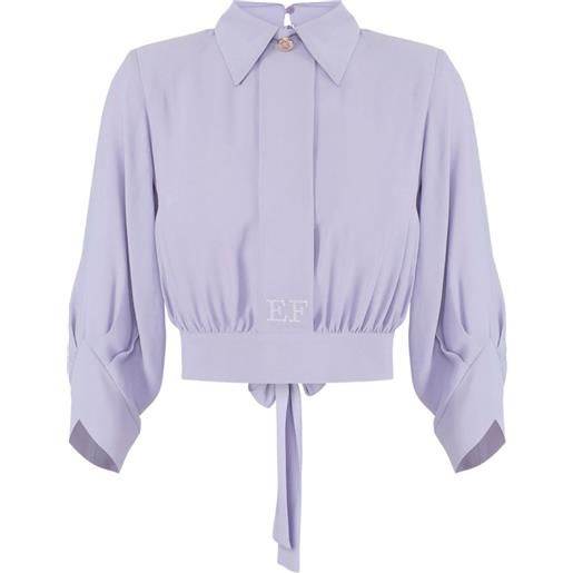 Elisabetta Franchi blusa con nodo - viola