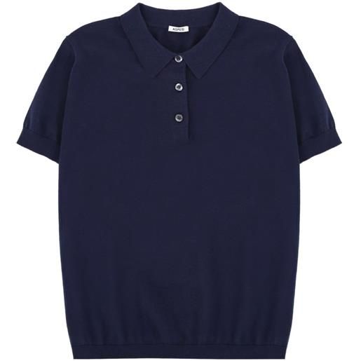 ASPESI polo con bottoni - blu