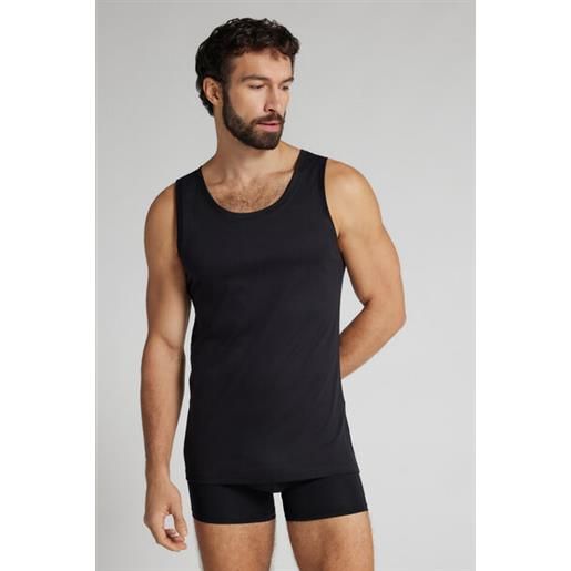 Intimissimi canotta in cotone superlight premium mercerizzato nero