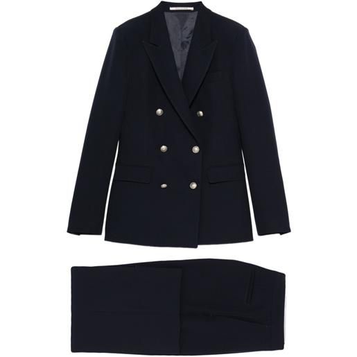 Tagliatore abito doppiopetto con bottoni - blu