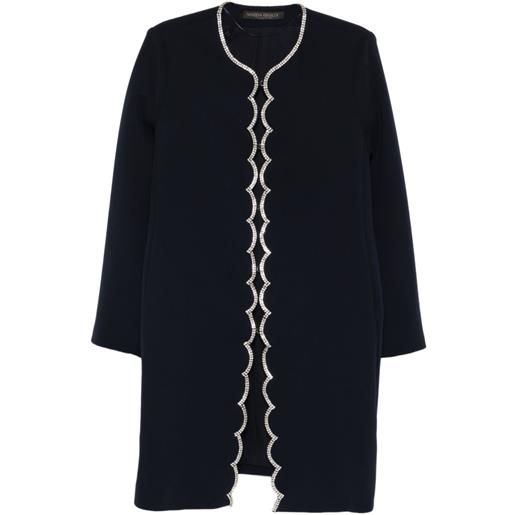 Marina Rinaldi cappotto con orlo a smerlo - blu