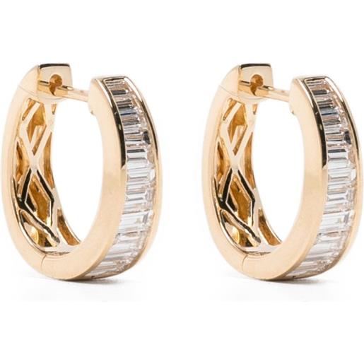 Anita Ko orecchini a cerchio meryl in oro giallo 18 carati con diamanti