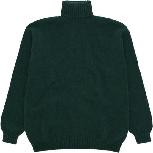 Fortela maglione shetland a collo alto - verde