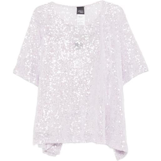 Marina Rinaldi blusa con paillettes - viola