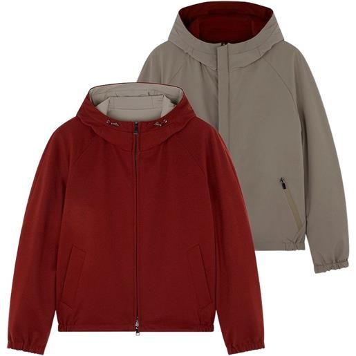 Paul & Shark giacca reversibile con cappuccio - rosso