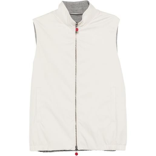 Kiton gilet con zip - toni neutri