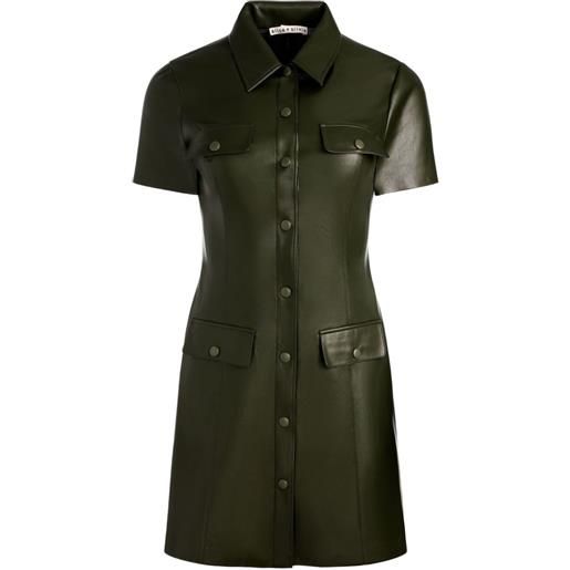 alice + olivia abito corto con bottoni - verde