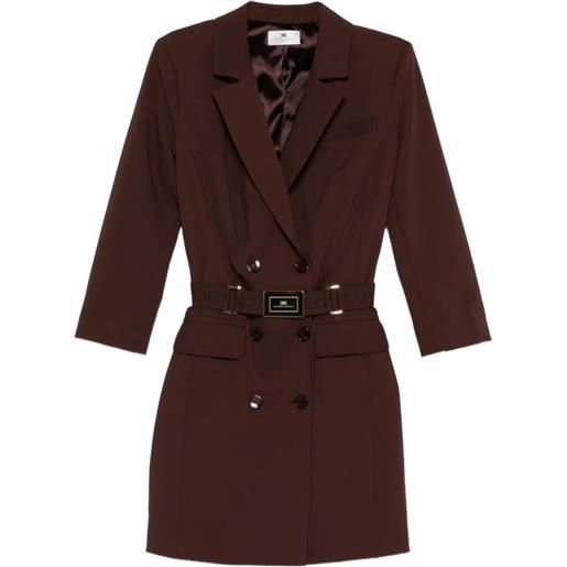 Elisabetta Franchi abito con cintura - marrone