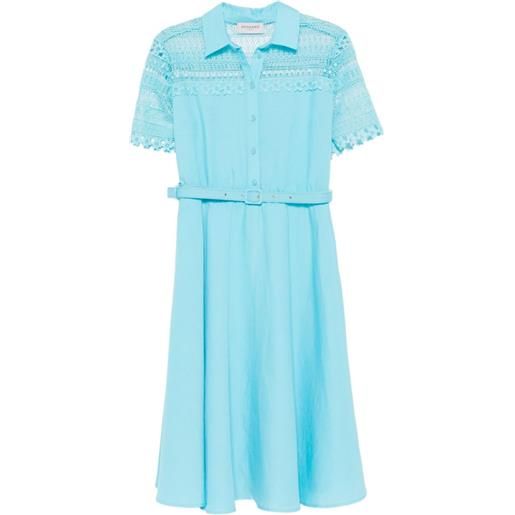 ERMANNO FIRENZE abito con cintura - blu