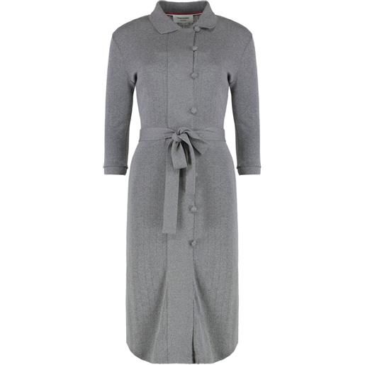 Thom Browne abito con colletto a camicia - grigio