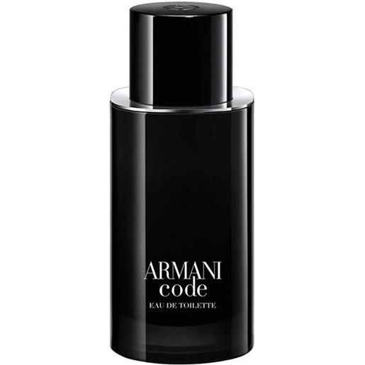 Armani code uomo 75 ml eau de toilette ricaricabile spray