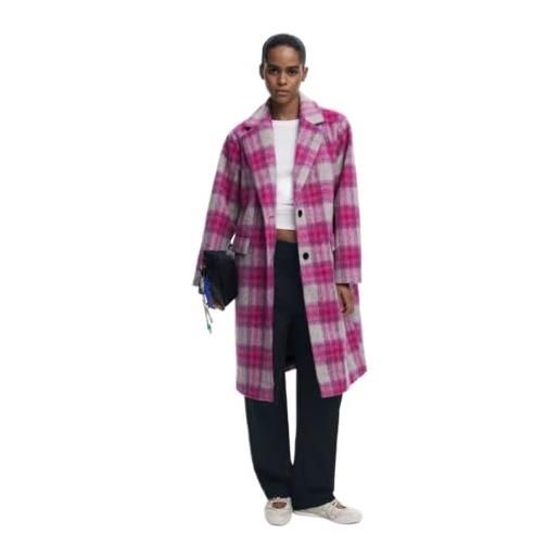 Desigual coat_pinkcheck, 3033 rosa fluor, xs