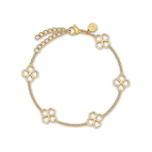 COLLANA DONNA IN ACCIAIO CON CUORE E PUNTI LUCE IN ZIRCONE BIANCO