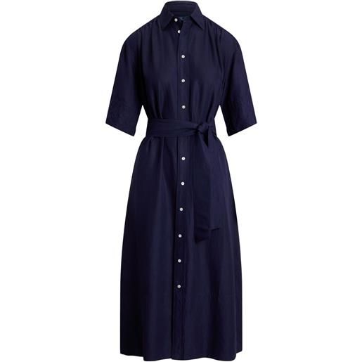 Polo Ralph Lauren chemisier con cintura - blu