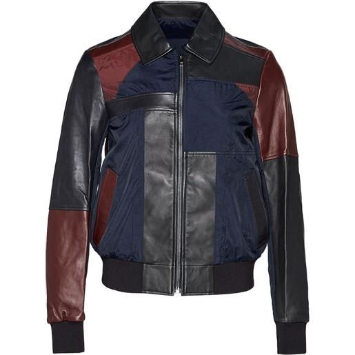 Jil Sander bomber con design patchwork - nero