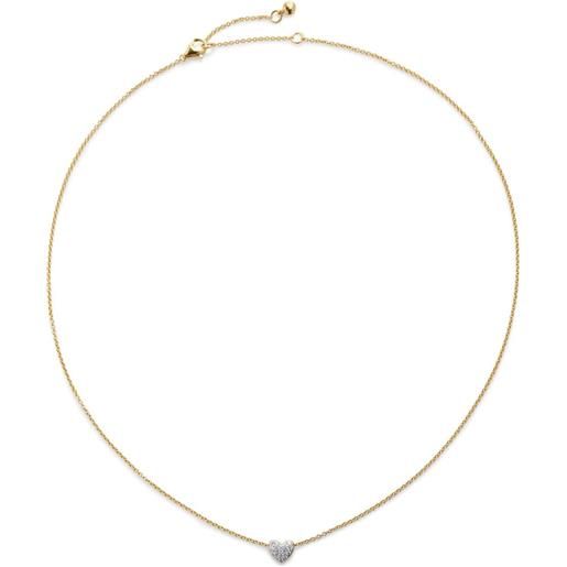 Monica Vinader collana heart in oro giallo vermeil 18kt con diamanti