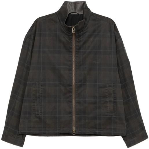 CROQUIS giacca con motivo tartan - grigio