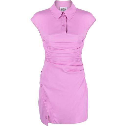 MOSCHINO JEANS abito corto con ruches - viola