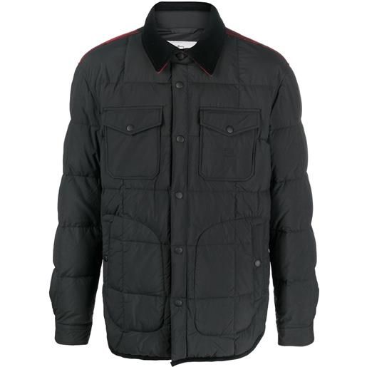 Woolrich giacca trapuntata con abbottonatura automatica - nero