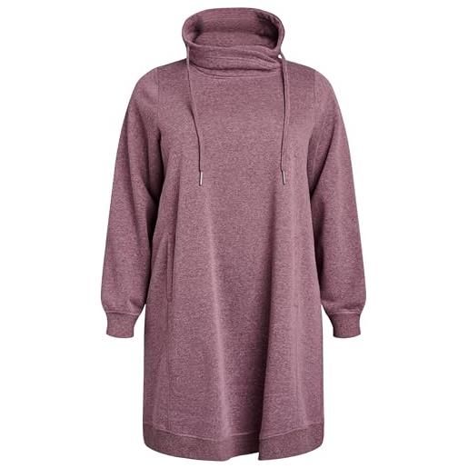 Zizzi flash donna grandi taglie felpe vestito borse taglie 42-60, port royal melange, 50-52 große größen