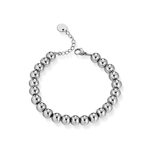 UNO De 50 Bracciale Sfera Argento Con Pelle E Vetro Murano Turchese – Fatto A Mano In Spagna