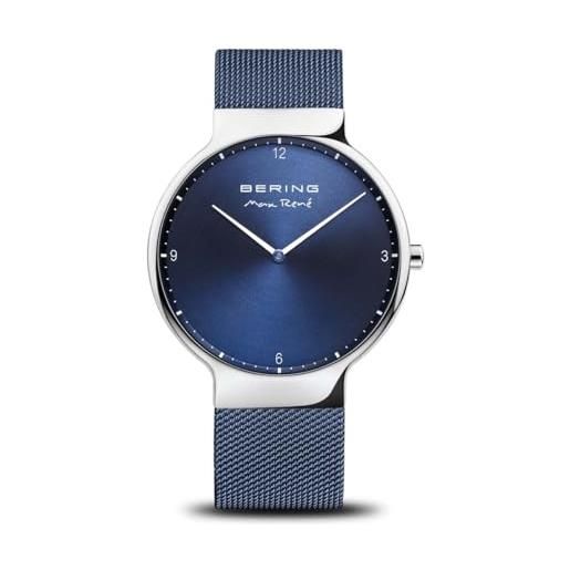 Festina SWISS MADE Orologio Uomo Analogico Pelle Blu - Quarzo Data - Vetro Zaffiro Resistente - Impermeabile 10 ATM Elegante - F20007/3 Classic Leather