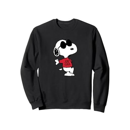 Peanuts - snoopy joe cool felpa, unisex per adulti, nero, xxl